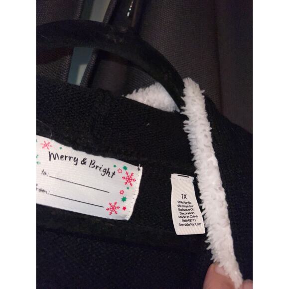 Ugly Christmas Sweater Xmas Size 1X Cat - Picture 3 of 4